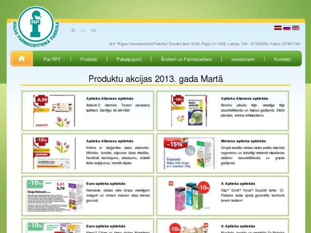 Rīgas farmaceitiskā fabrika, AS