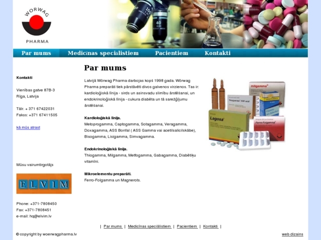 Worwag Pharma GmbH & Co KG pārstāvniecība, 